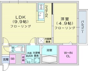 ブランシャール円山医大前の物件間取画像